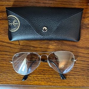 Silver Ray Ban aviators